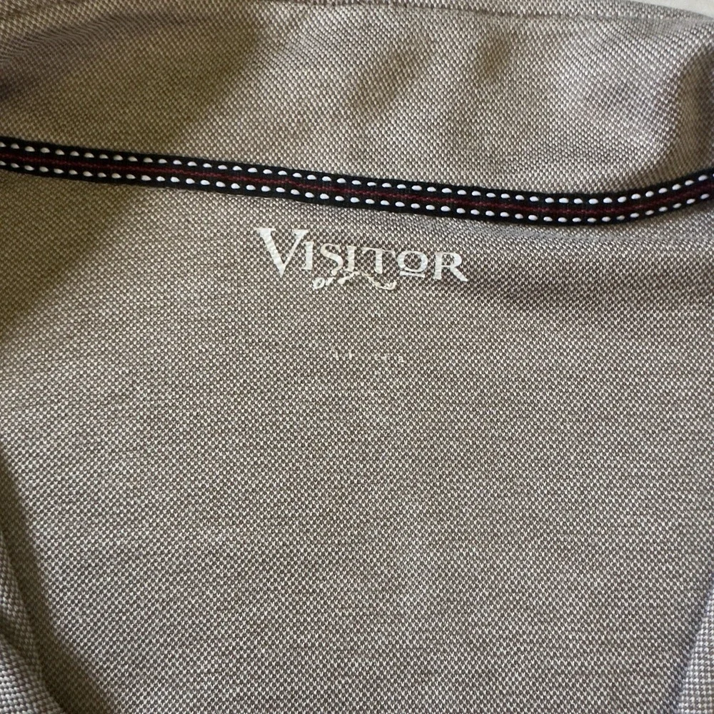 Visitor Beige Men's Quarter‎ Zip Dress Up Sweatshirt Size Large